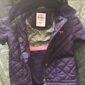 Mini Boden 2-3y quilted girls jacket